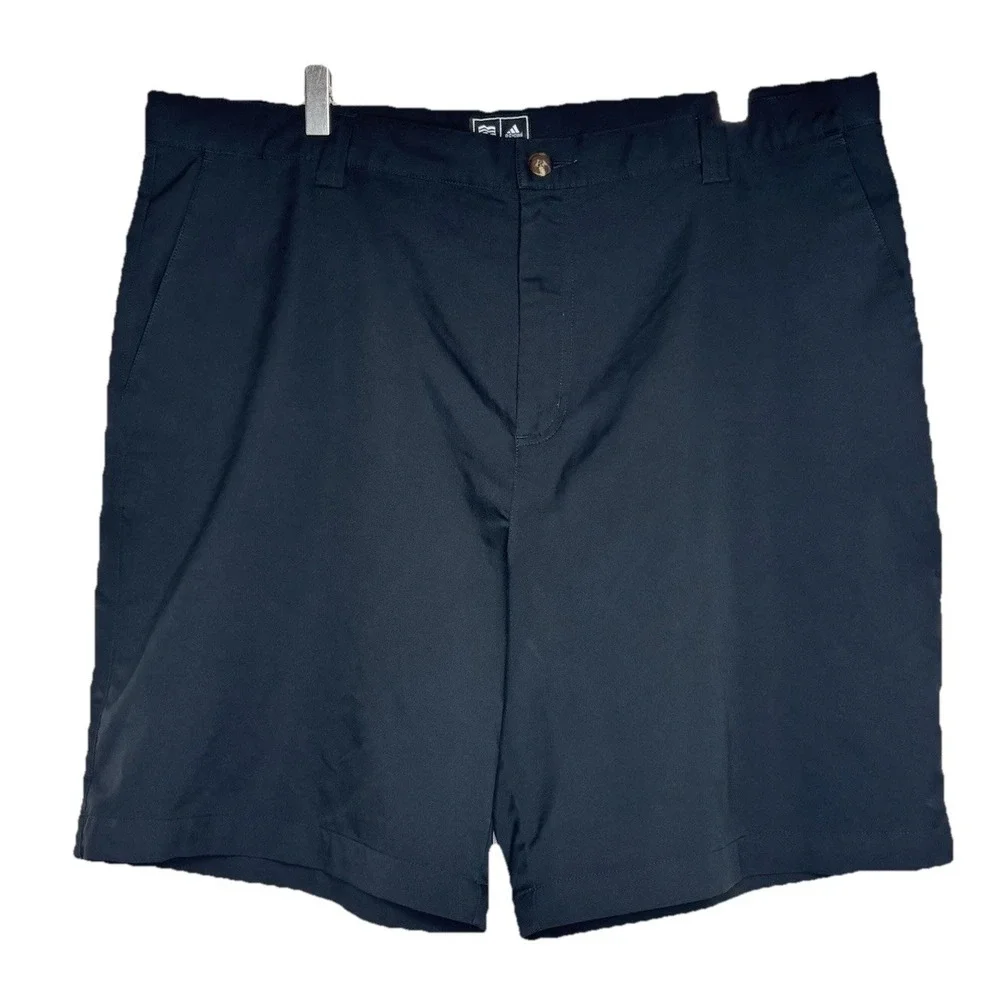 Adidas Shorts‎ Mens 40 Black Flat Front Chino Golf Sports  Outdoor  9